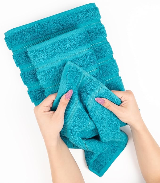 American Soft Linen Luxury 6 Piece Towel Set, 2 Bath Towels 2 Hand Towel 2