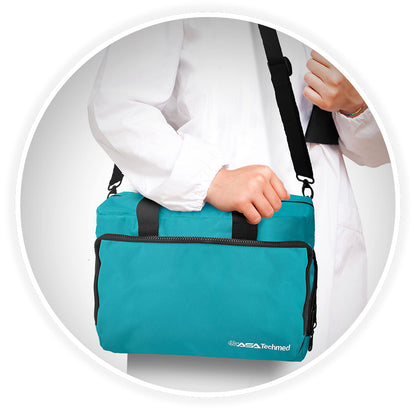 ASA TECHMED Nurse Bag for Medical Equipment, Nurse Accessories Bag Ideal for Doctors, Nurses, Home Health Aids, Medical Students (Teal)