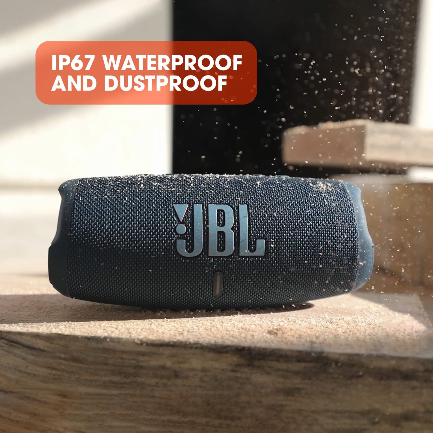 JBL Charge 5 Portable Bluetooth Speaker with Deep Bass, IP67 Waterproof and Dustproof, 20 Hours of Playtime, Built-In Powerbank, Blue