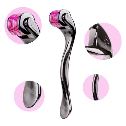 Microneedle Derma Roller - 540 Micro Needle Skin Care System - Ideal to Keep Your Skin Young and Radiant - Titanium for Silky Smooth and Beautiful Skin - Includes FREE E-Book -By Sandine (0.3mm)