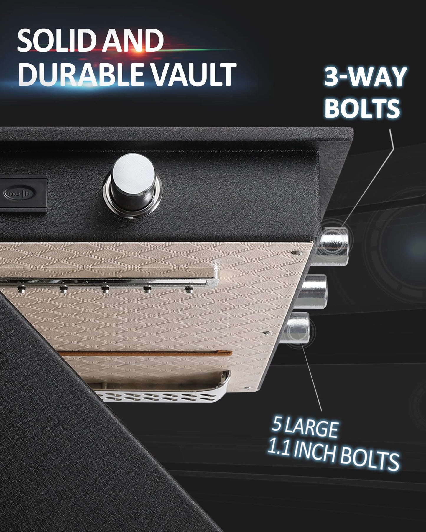 JINXNOBI Large Safe Box,4.2 Cubic Feet Home Safes with Fireproof Waterproof Safe Bag,27.6in Big Security Vault with Electronic Keypad Digital Lock for Home Office Hotel use