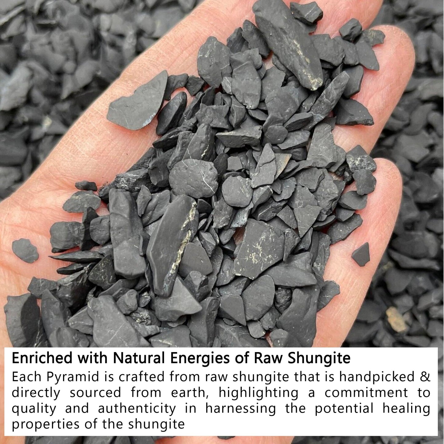 Shungite Orgonite Pyramid for Energy cleansing, Protection, Grounding Energy, Spiritual Healing | Handmade Orgonite pyramids with Copper Coil and Crystal Quartz for Chakra Protection