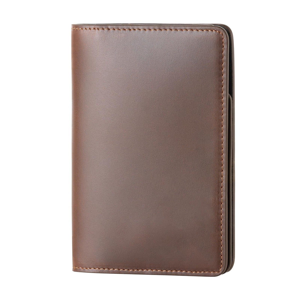 Mrain Luxury RFID Blocking Genuine Leather Passport Holder Passport Wallet for Travel Dark Brown
