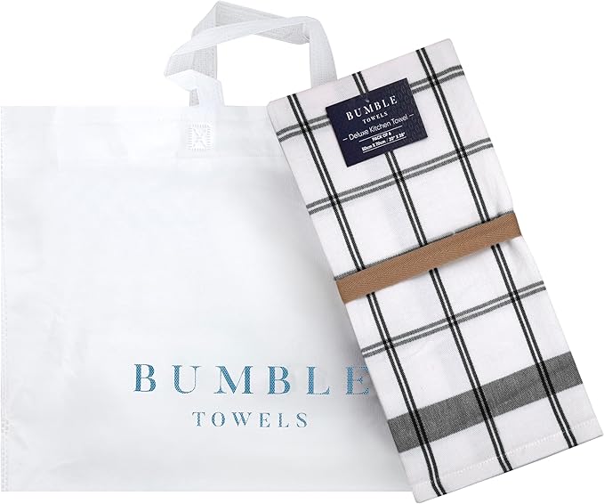 Premium Kitchen Towels | Large Cotton Dish Towels | Flat & Terry Highly