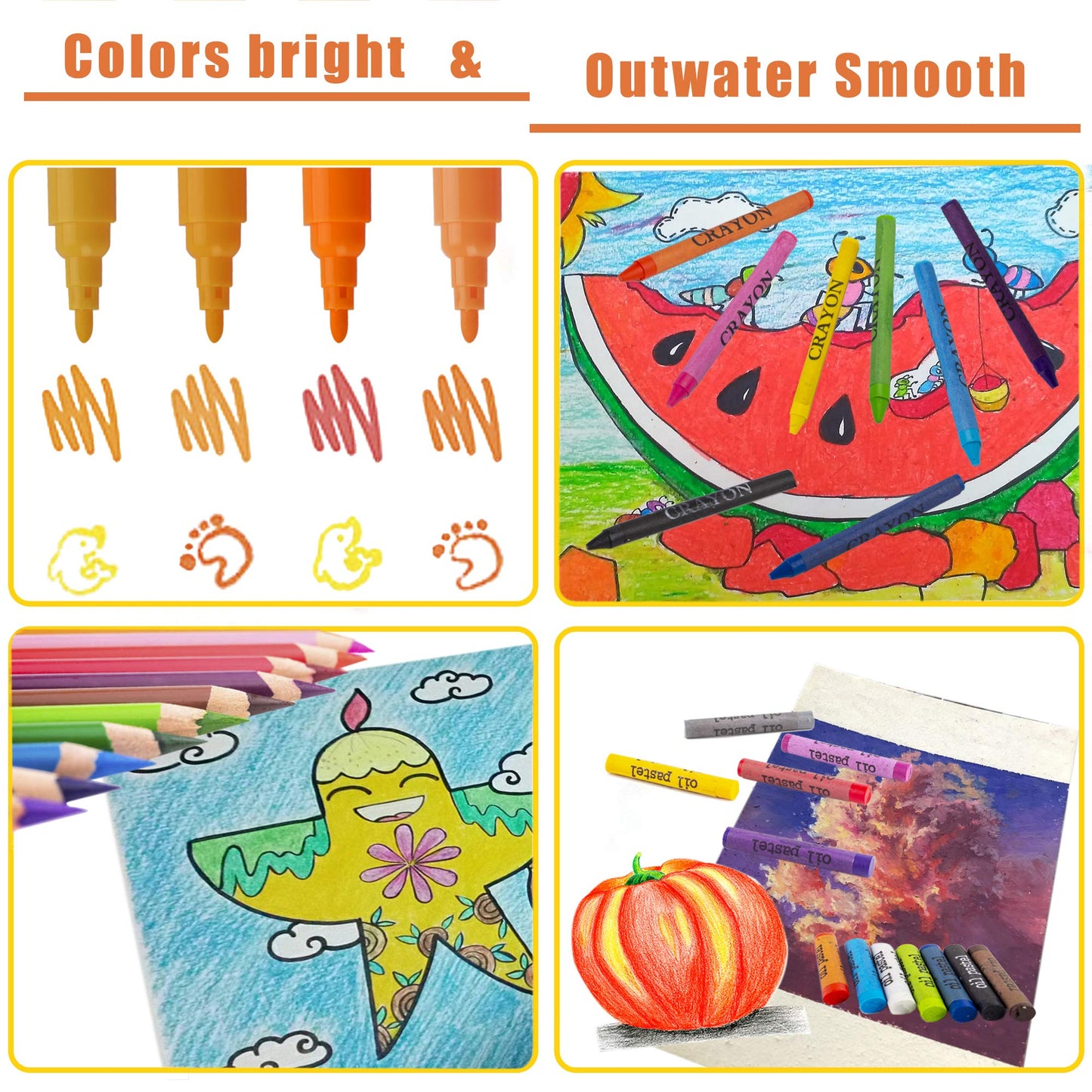 KINSPORY 278 PCS Art Set for Kids, Deluxe Coloring Drawing Art Supplies Case Gift for Teens Boys Girls 4 5 6 7 8 9 10 11 12