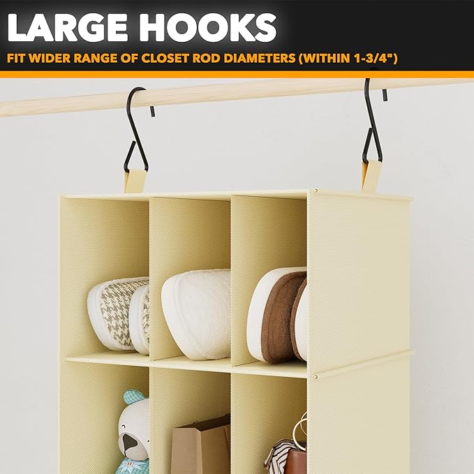 SpaceAid 2 Pack Hanging Closet Organizer and Storage
