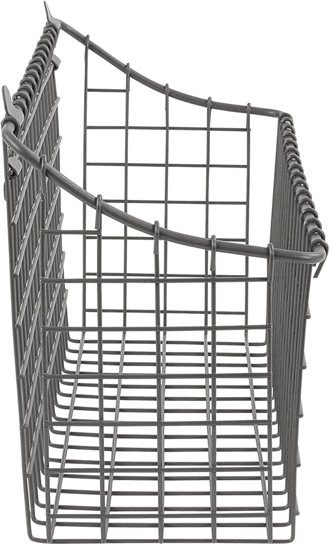 Spectrum Extra Large Wire Wall Mount Storage Basket Industrial Gray, Vintage