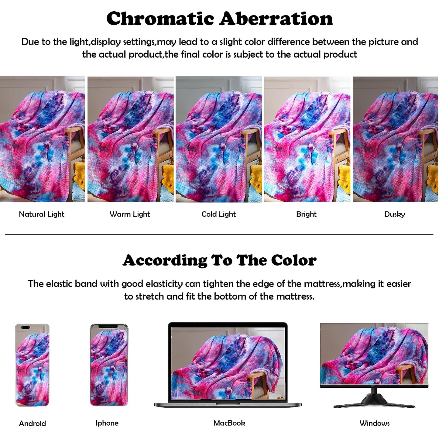 NEWCOSPLAY Super Soft Throw Blanket Deep Purple Rainbow Premium Silky Flannel Fleece Leaves Pattern Lightweight Bed Blanket All Season Use (Deep Purple Rainbow, Throw(50"x60"))
