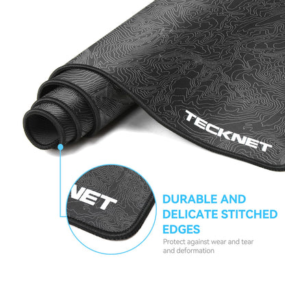 TECKNET Gaming Mouse Pad 900x400x3 mm, Large Mouse Mat, XL Waterproof Desk Pad, Long Computer Mat, Improved Precision And Speed, Non-Slip Rubber Base for Stable Grip On Smooth Surfaces