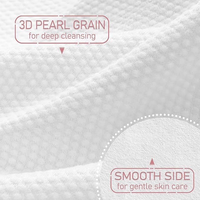 100% Cotton Disposable Face Towel 100 Count 10x12 Inch | Biodegradable Thick