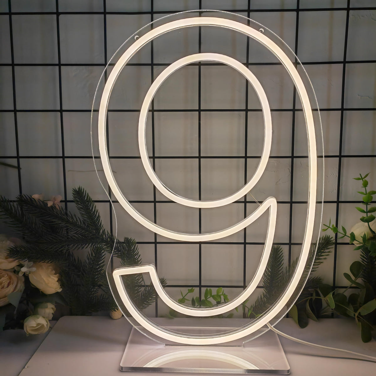 Neon Signs Number 9 Birthdays Decor Neon Lights Party USB Plus Battery Case Light up your baby's birthday with our Neon Number Nine Sign (Number 9-Warm White)