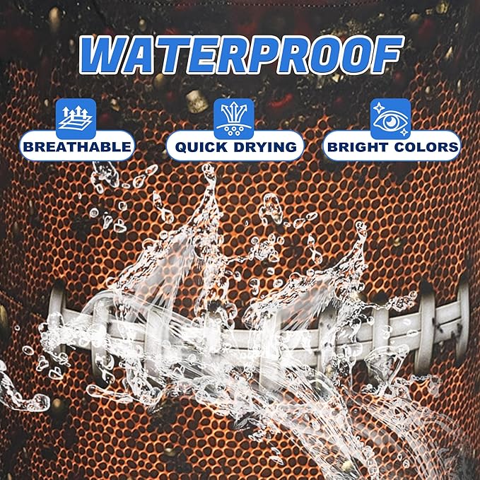 Football Laundry Basket Oxford Cloth Ball Texture Pattern Laundry Hamper