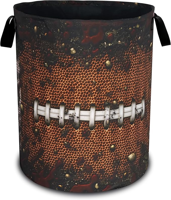 Football Laundry Basket Oxford Cloth Ball Texture Pattern Laundry Hamper