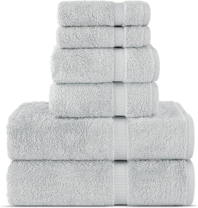 Chakir Turkish Linens Luxury Spa and Hotel Quality Premium Cotton 6-Piece Towel