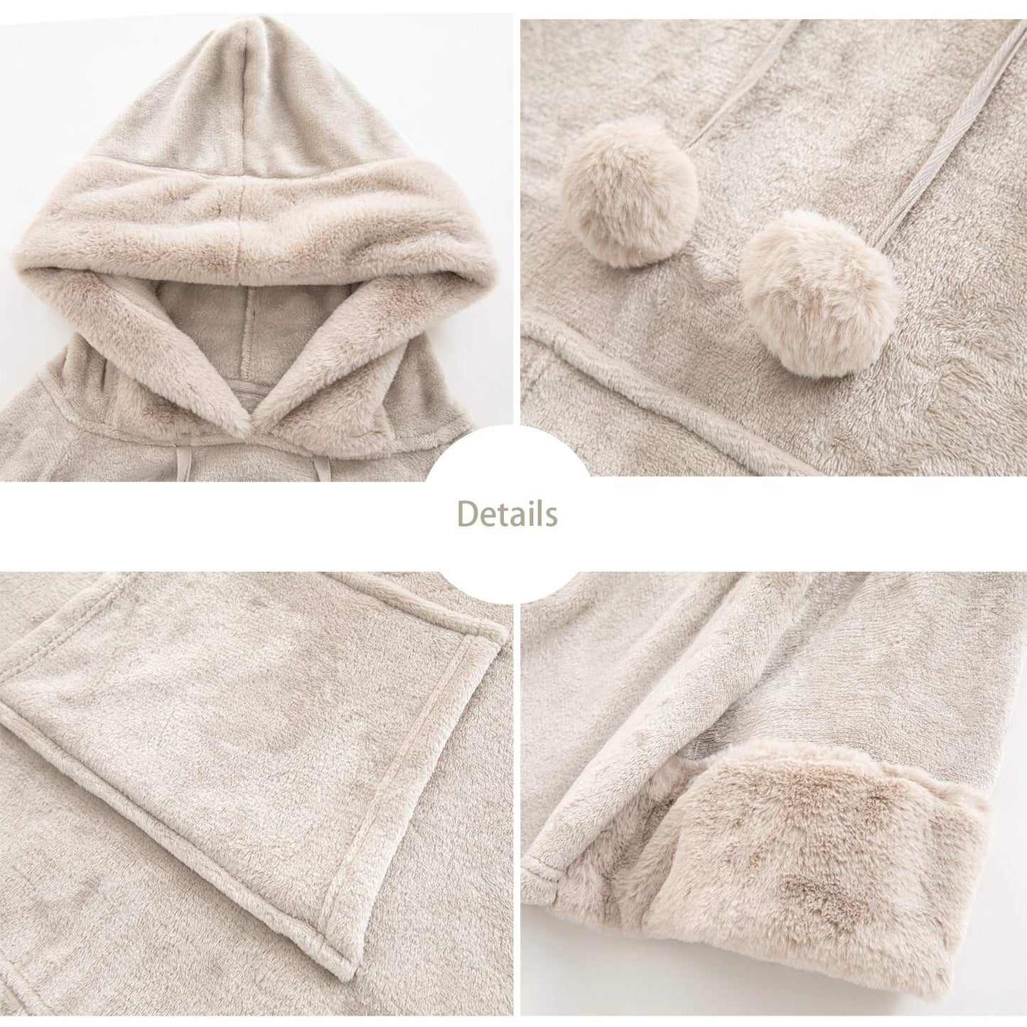 Oversized Hooded Blanket Sweatshirt with Pocket - Cute Birthday or Christmas Gift