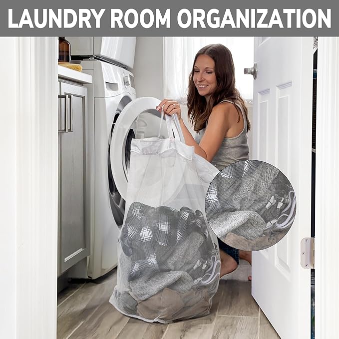 Goodpick Hamper with Wheels 75L 2-Pack, Tall Laundry Basket with Removable Wash
