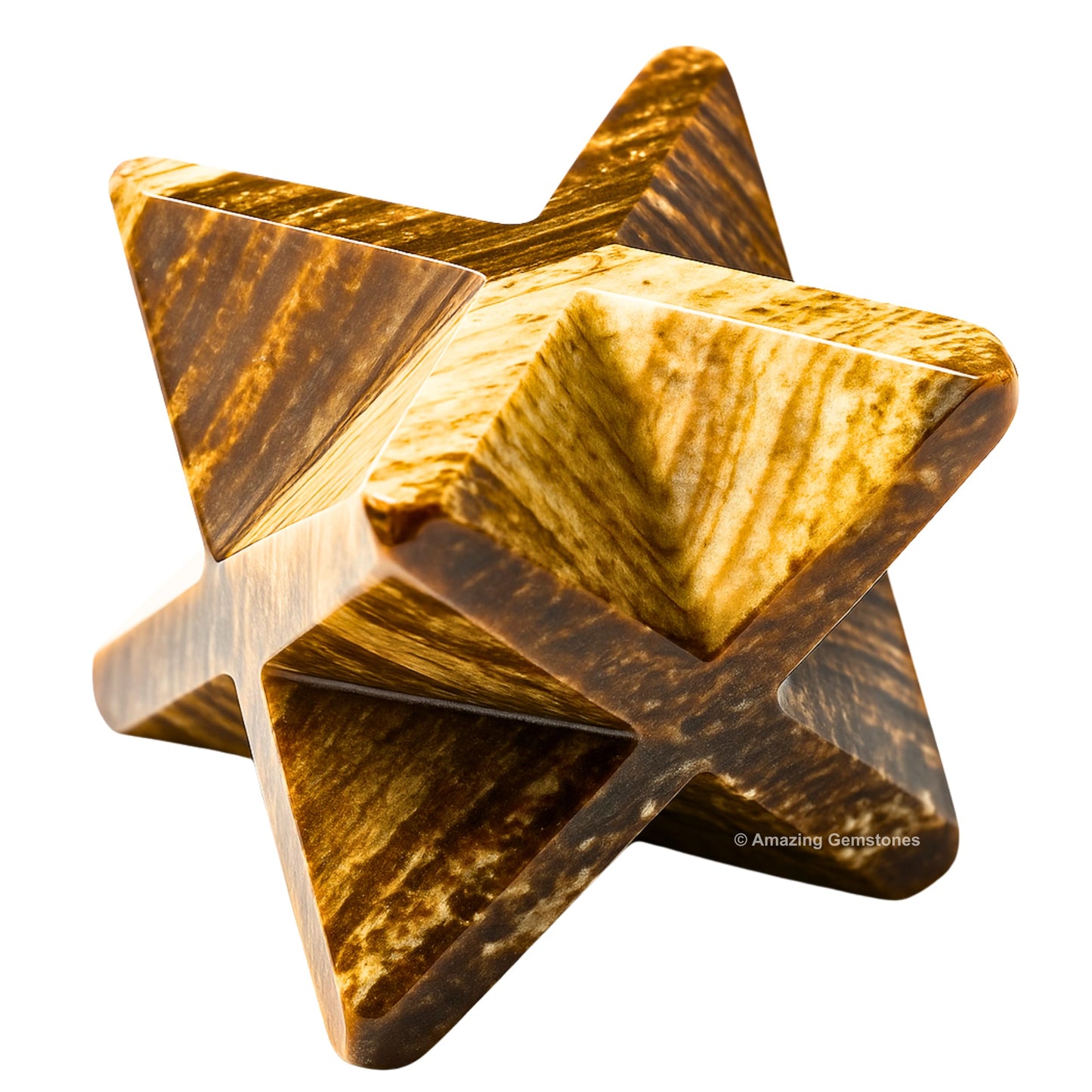 Amazing Gemstone Aragonite Merkaba Crystal - 0.75 Inches Metaphysical Merkaba Star for Meditation - Energetic Tetrahedron Crystal and Healing Stones for Spiritual Growth and Healing (15-20mm)