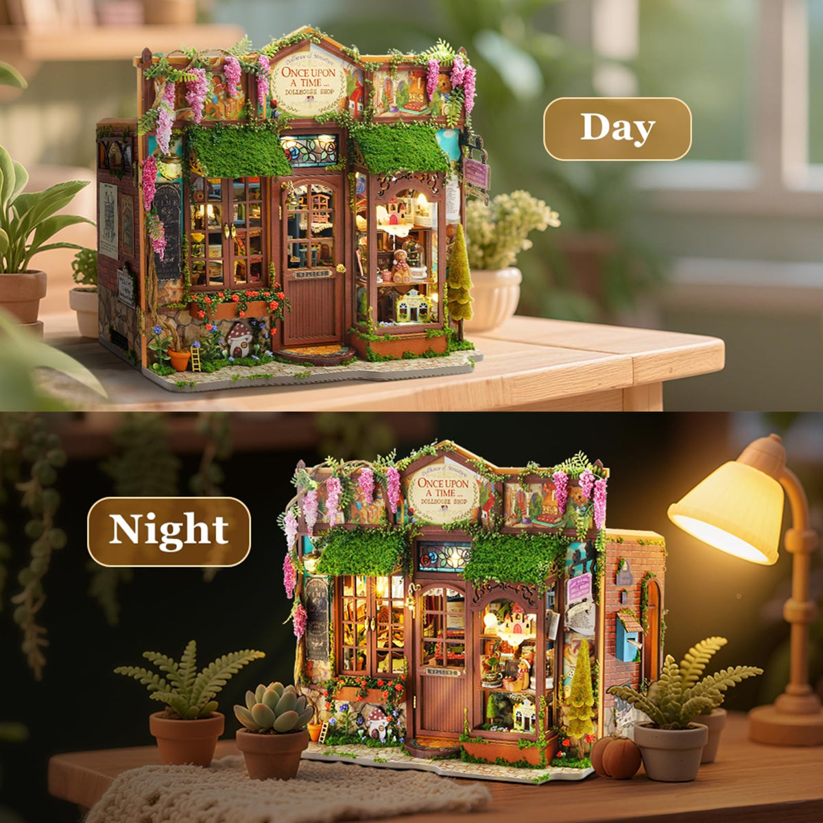 Miniature House Kit, Dollhouse Kit, Miniature Kit, DIY Mini House Building Kit for Adult Teen, Fairy Tale Wonderhouse Dollhouse Shop