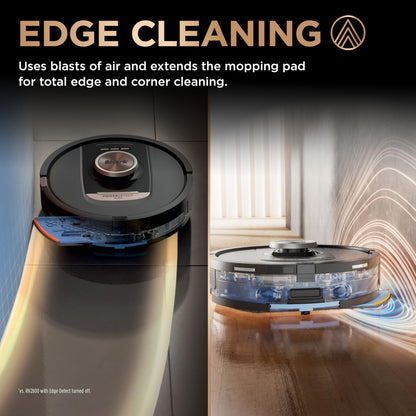 Shark Robot Vacuum & Mop Combo, PowerDetect NeverTouch Pro,Self-Emptying,Self-Refill with Self-Clean Pad Wash & Dry, 60-Day Debris Capacity,30-Day Refill Tank, 5PowerDetect Technologies,White,AV2800ZE
