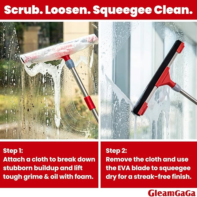 Heavy Duty Floor Squeegee for Concrete Floor – 17.3” EVA Foam Blade