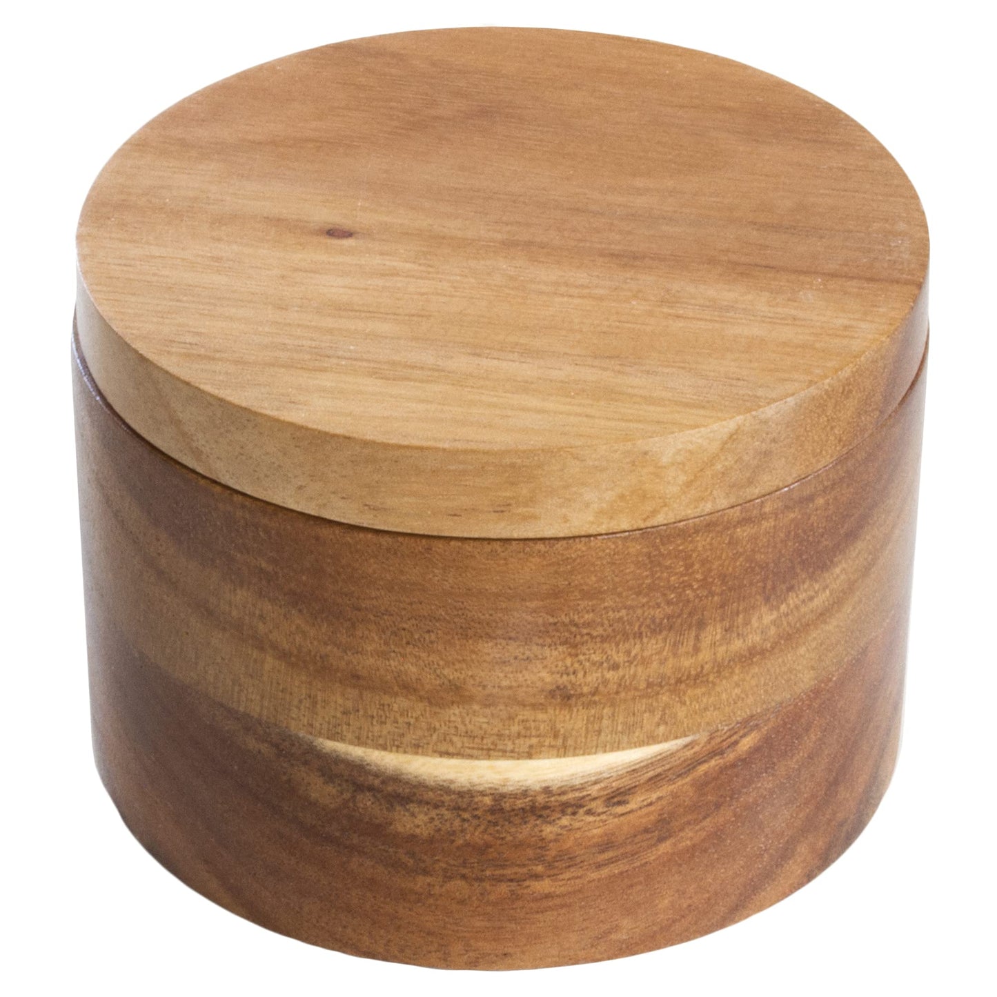 Totally Bamboo Rock & Branch Acacia Wood Salt Cellar Storage Box with Magnetic Swivel Lid, 6 Ounce Capacity