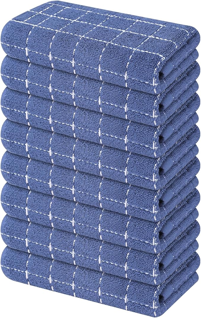 Mordimy 100% Cotton Terry Cloth Kitchen Towels, Super Soft and Absorbent Dish