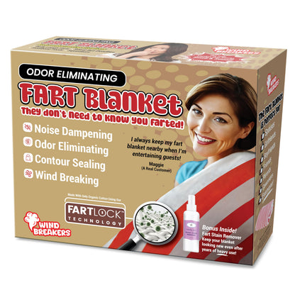 Laugh Out Loud Boxes Fart Blanket – Wrap Your Real Present Inside a Funny Gag Gift Box – Perfect for White Elephant, Secret Santa, Holiday, Birthday, Bachelor Parties - Play a Joke on Your Friends