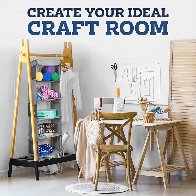 ZOBER Hanging Closet Organizer, 5-Shelf