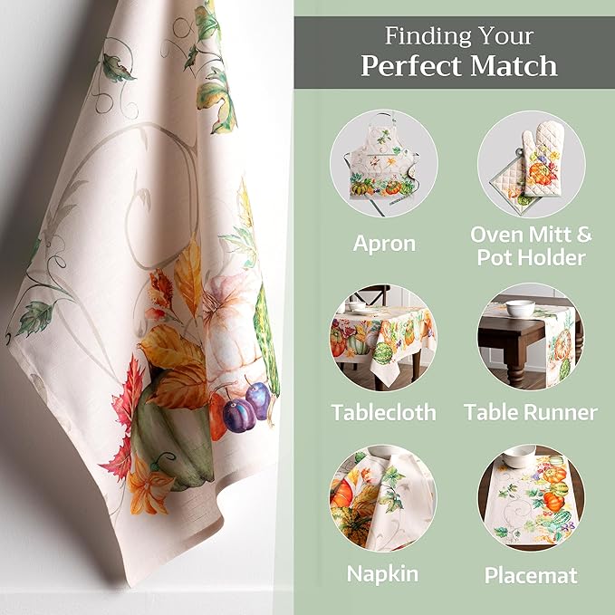 Maison d' Hermine Kitchen Towels Set of 3 100% Cotton 20" x 27.5" Reusable