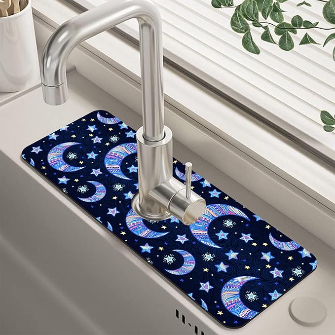 Kitchen Sink Splash Guard Faucet Mat Super Absorbent Fast Drying Mat Guard