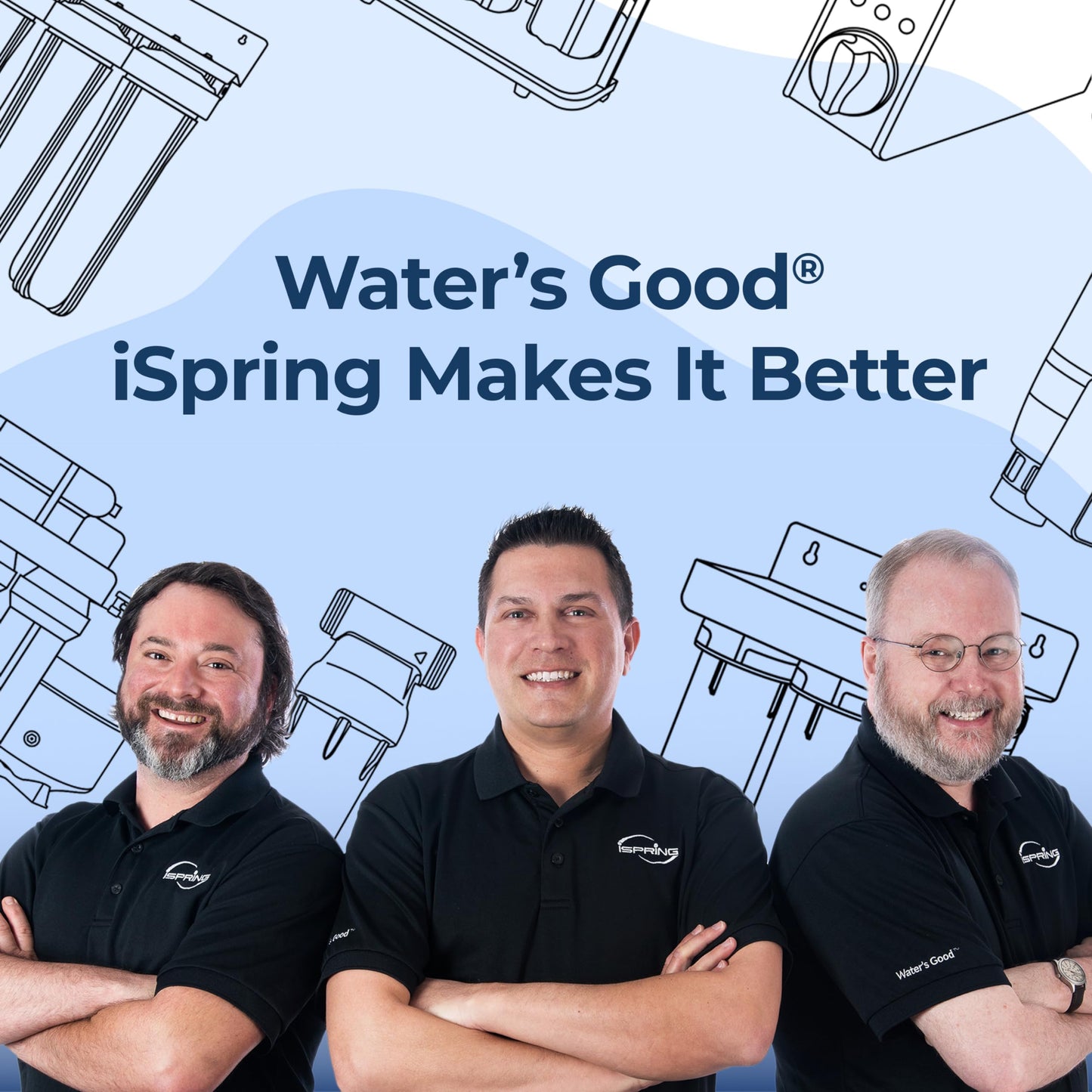 iSpring WCFM500K Whole House Water Filtration System for Iron, Manganese & Hydrogen Sulfide Removal, Well Water Compatible, Set & Forget, Lasts up to 10 Years
