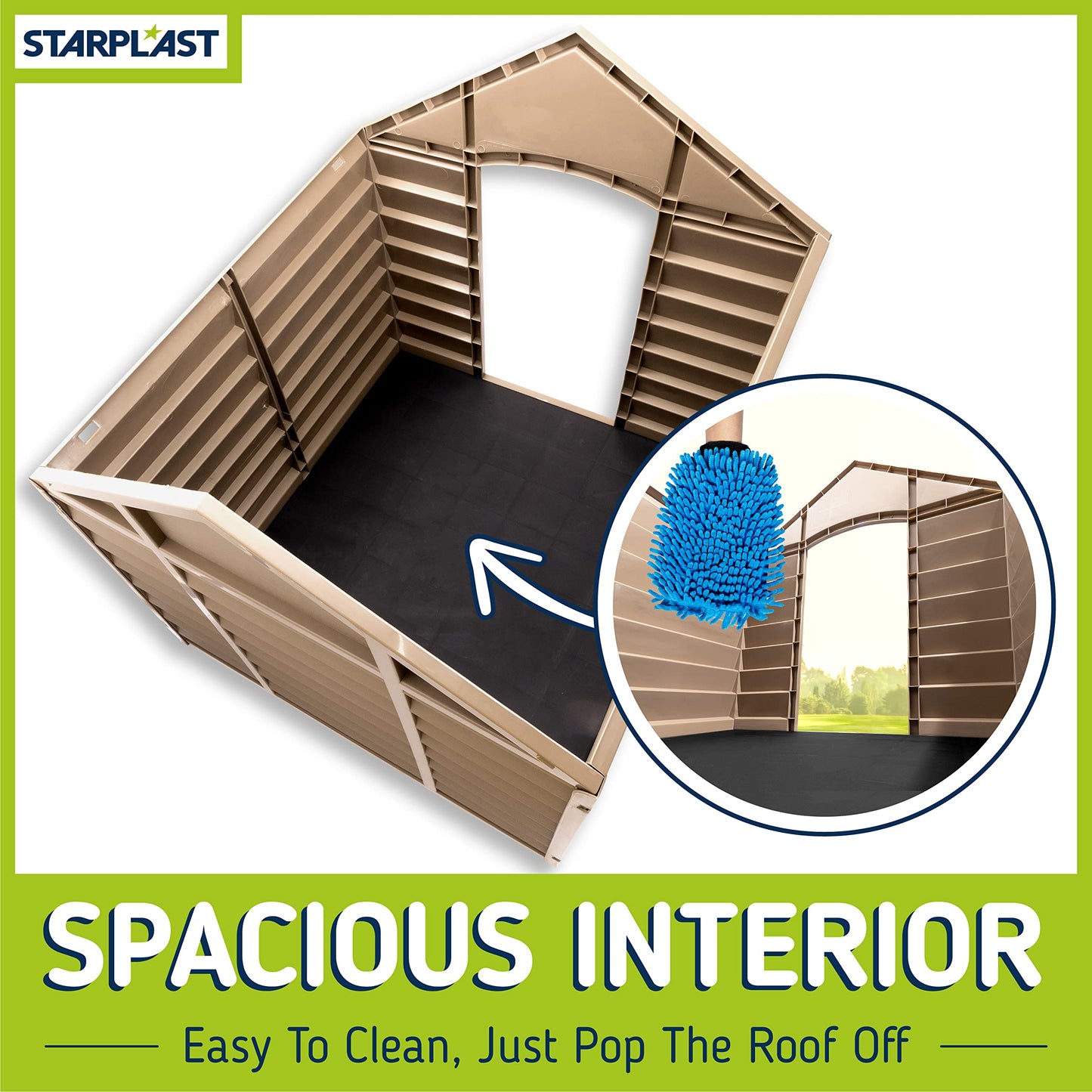 Starplast Mocha / Brown Large Dog House/Kennel