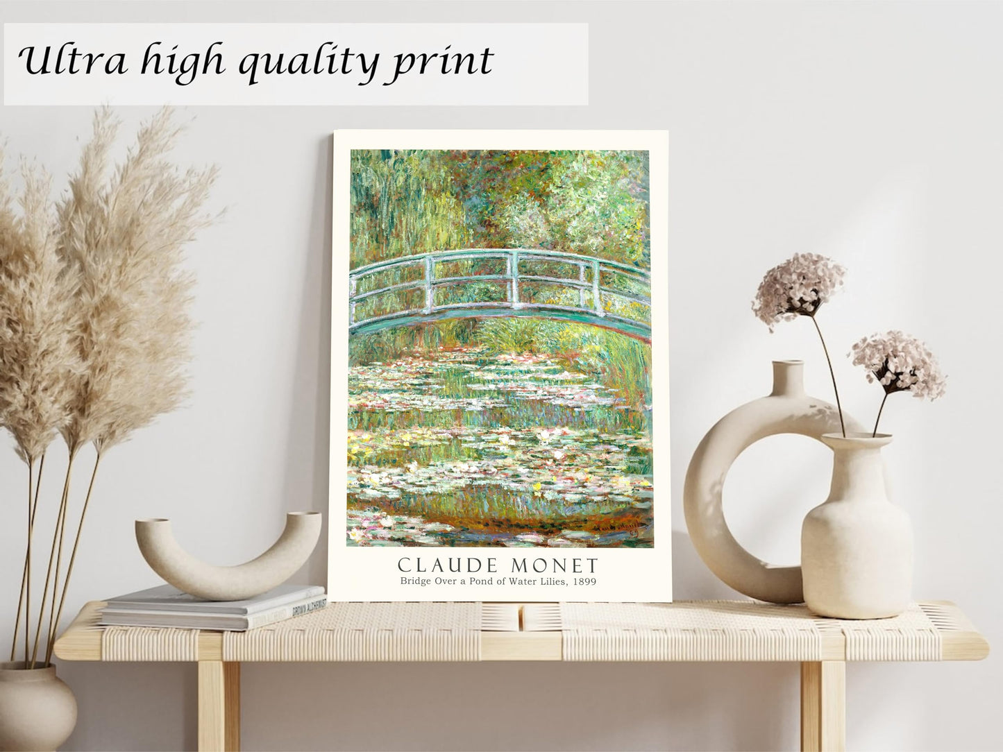 Induslyfe Framed Grass Wall Art Canvas Decor Set of 3, Matisse Mid Century Modern Art, Aesthetic Floral Botanical Prints Posters for Bedroom, Living Room, Bathroom 12x16