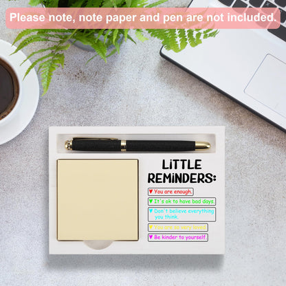 Little Reminders Sticky Note Holder for Desk, Motivational Office Organizer for Women Men, Inspirational Gifts for Coworker Friend Teacher Nurse, Birthday Christmas Appreciation Gift - FTB321