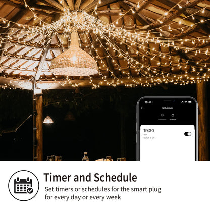 Minoston Outdoor Smart Plug, Matter Smart Plug, Smart Home Wi-Fi Outlet IP65 Waterproof, Compatible with Alexa, Apple Home, SmartThings, Google Home, Smart Life, IP65 Waterproof, 2.4Ghz, 2 Pack