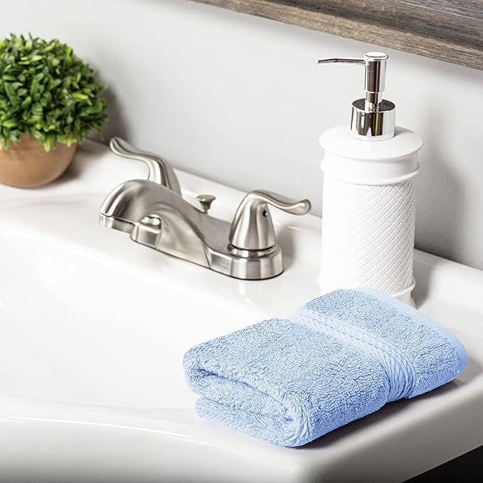 SUPERIOR Egyptian Cotton Pile 10 Piece Towel Set, Includes 2 Bath, 4 Hand