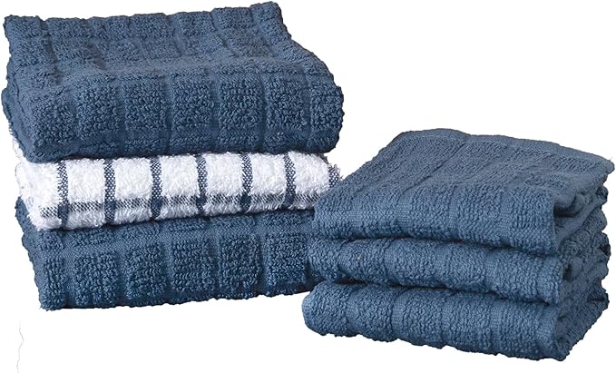 Ritz Premium Kitchen Towel and Dish Cloth Value Set: Highly Absorbent, Super