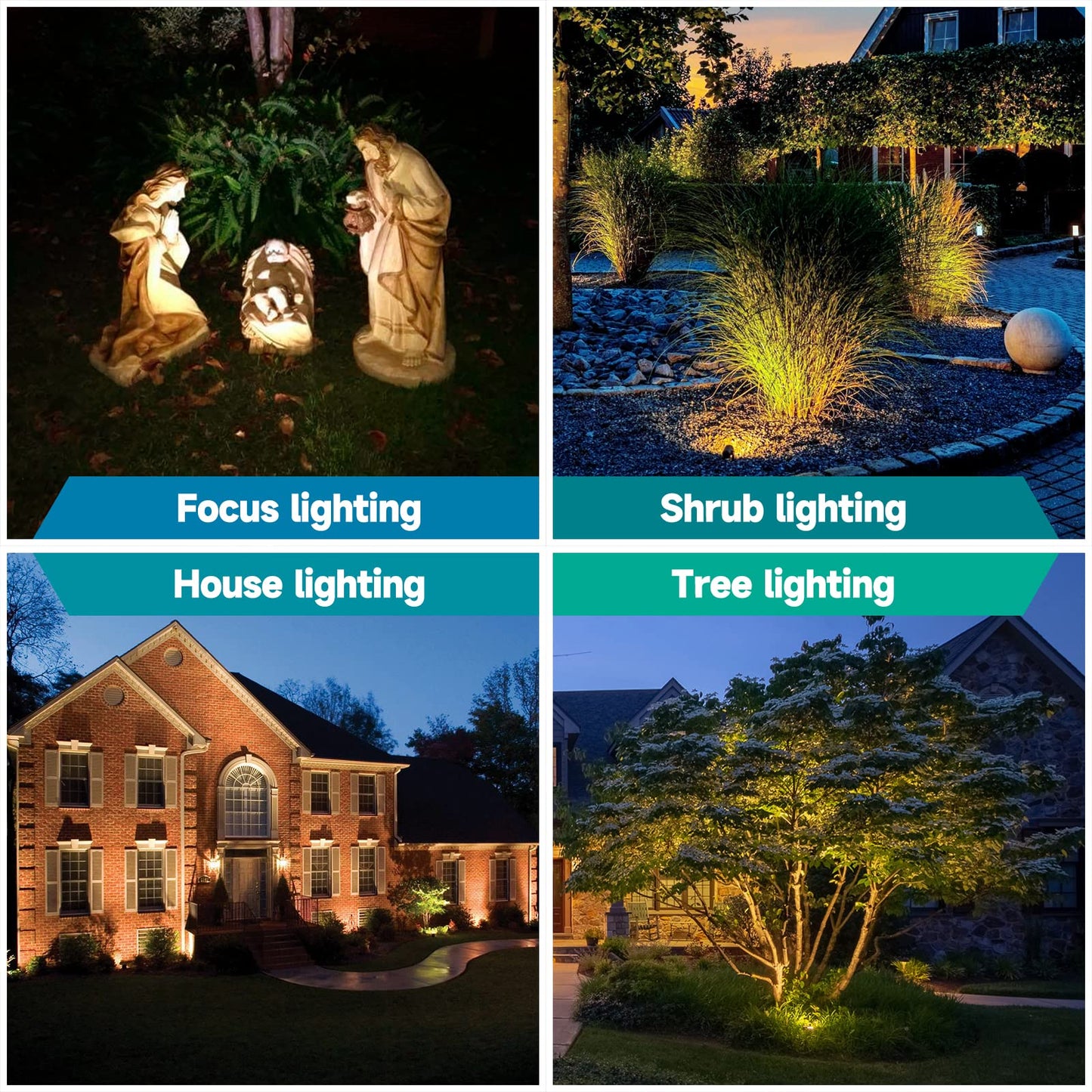 Gardencoin Solid Brass Outdoor Landscape Spotlight, 12V LED Low Voltage Spot Light for Garden and Yard Uplighting, Classic Bronze Heavy Duty Accent Lighting Fixture with 2700K MR16 Bulb, Single
