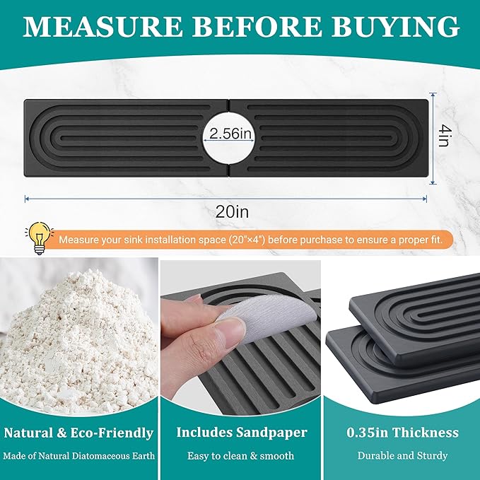 Stone Faucet Mat for Kitchen Sink