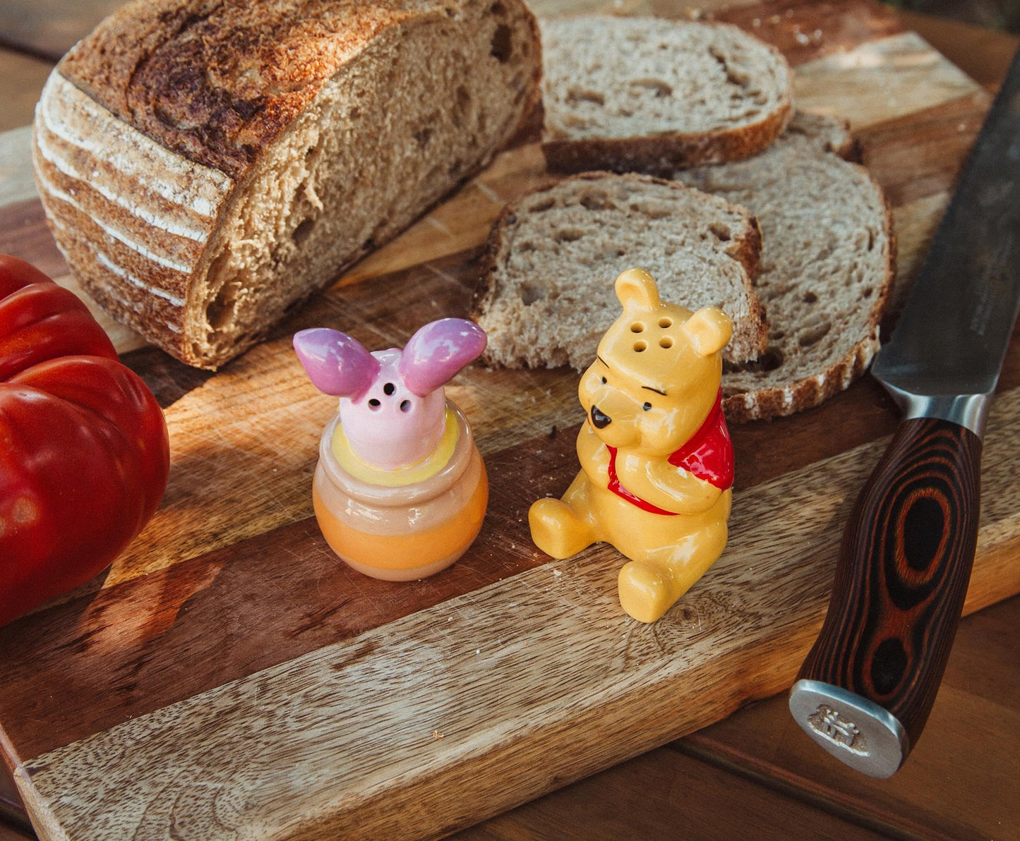 Silver Buffalo Disney Winnie The Pooh And Piglet Ceramic Salt And Pepper Shakers, Set Of 2 | Spice Dispenser Storage Canisters