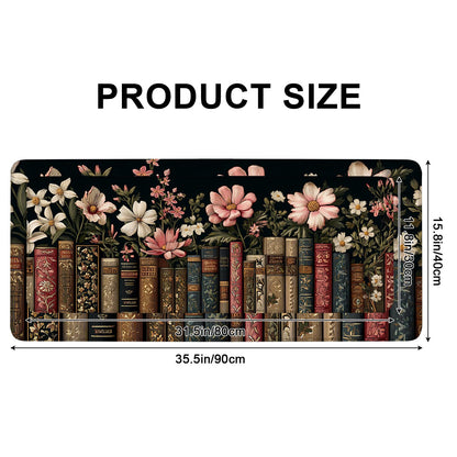 Mouse Pad, Large Anti-Slip with Stitched Edges Desk Mat Desktop Laptop Computer Desk Keyboard Mat,Table Protector Blotter Mat (Book, 31.5" x 11.8")