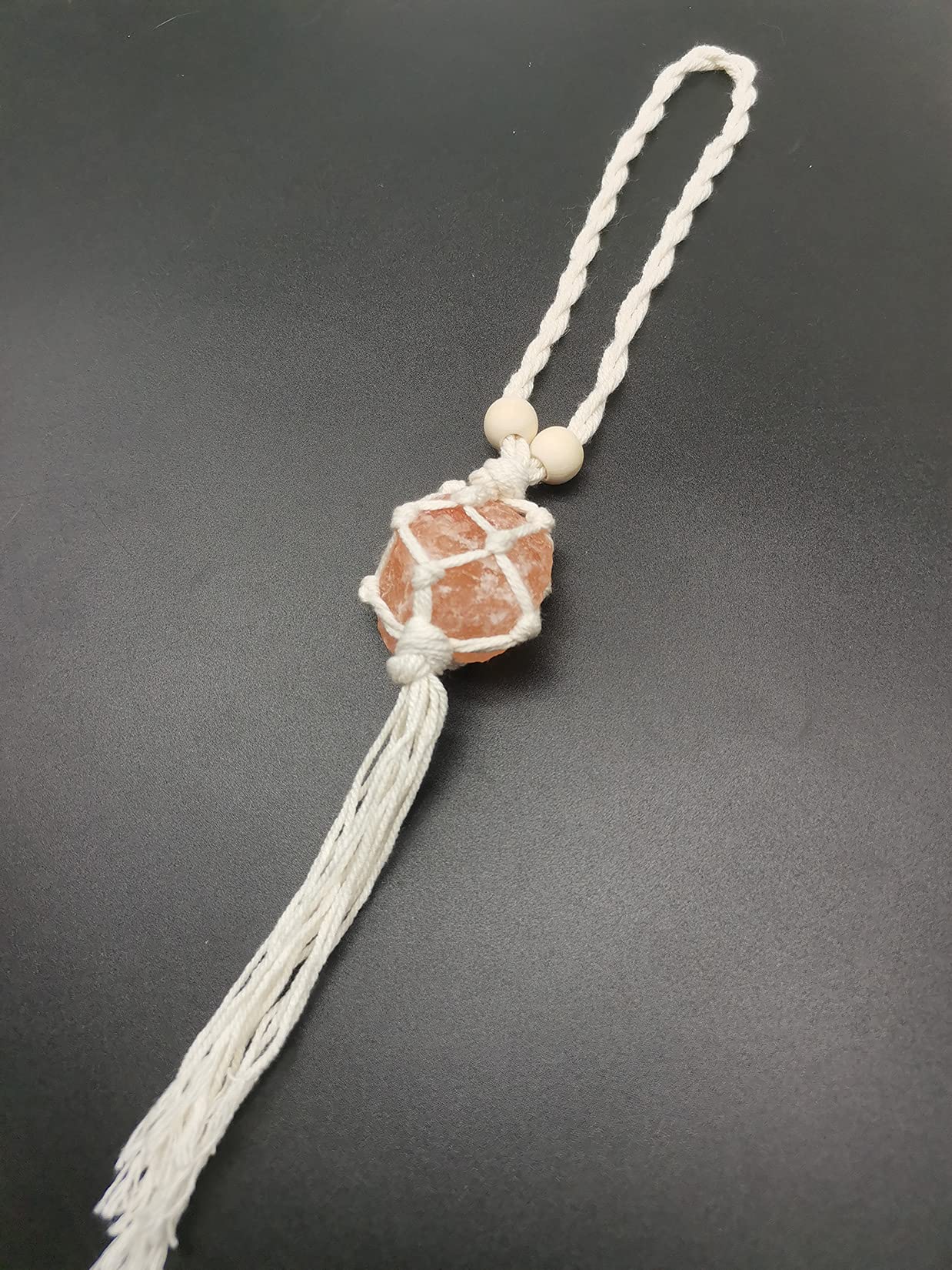 Handmade Himalayan Salt Car Rearview Mirror Pendant Car Decoration Hanging Ornaments for You