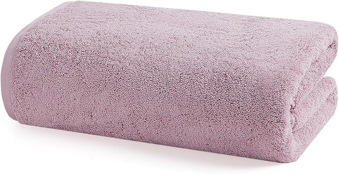 SEMAXE Purplish Red Bathroom Towel, 100% Cotton Bath Towel