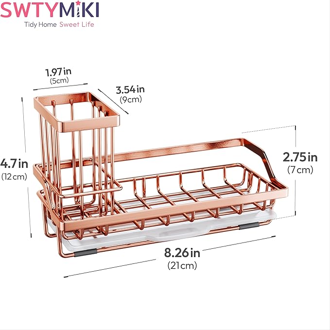 SWTYMIKI Sink Caddy Kitchen Sink Organizer