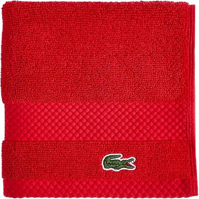 Lacoste Heritage 100% Supima Cotton Wash Cloth, Formula One, Premium Super Soft