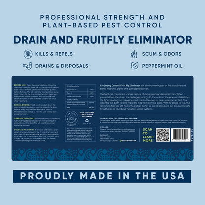 Fruit Fly Drain Treatment | Drain Fly Eliminator | All-Natural, Eliminates Gnats, Sewer Flies and More - Works in All Drains - 64 Fl Oz