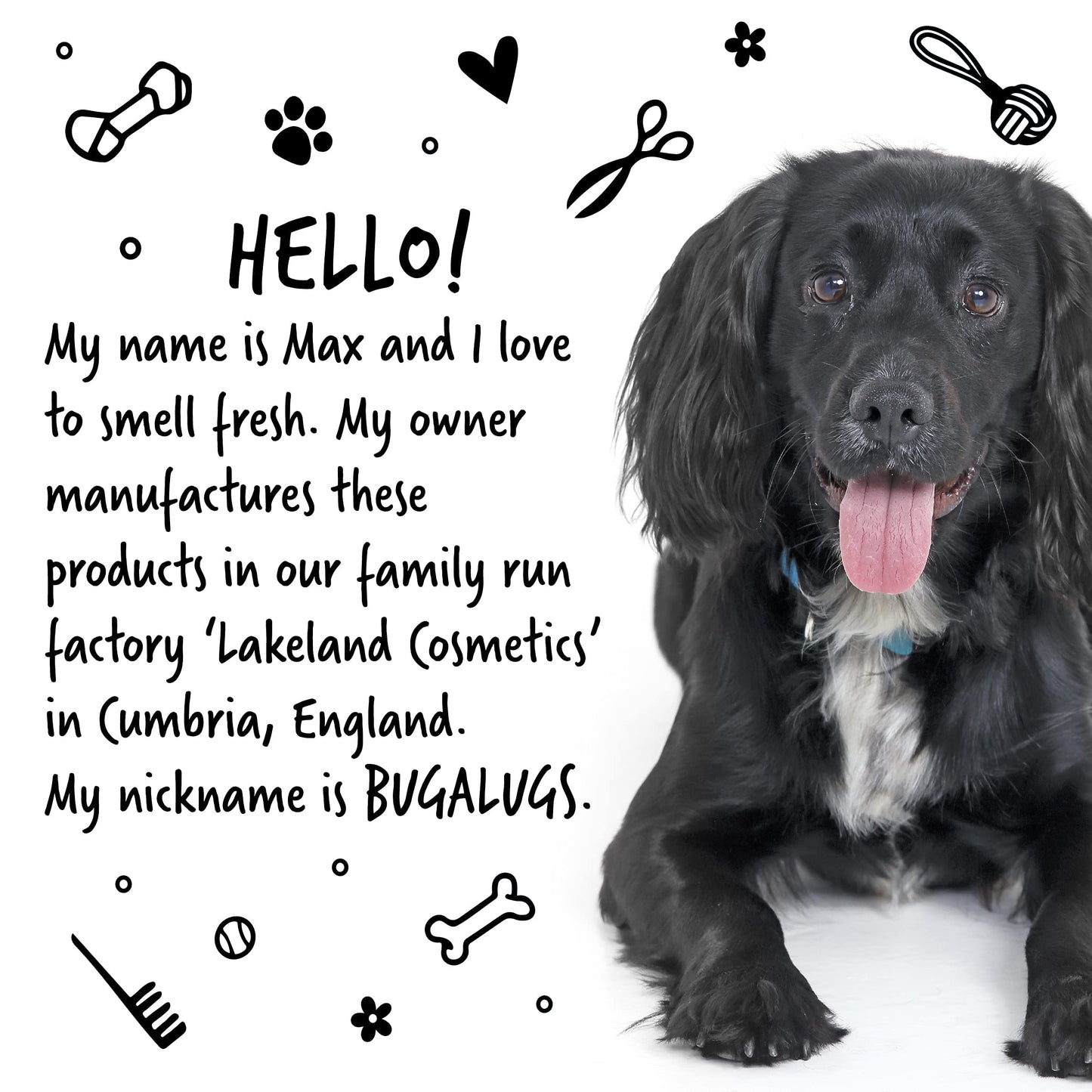 BUGALUGS Deshedding Shampoo for dogs works great alongside dog deshedding brush, de shedding dog shampoo