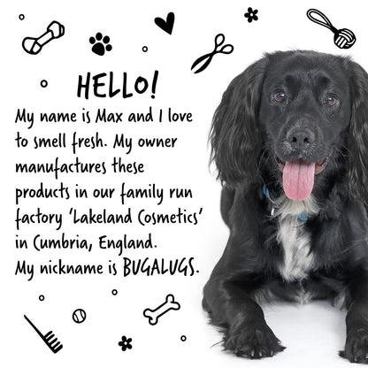 BUGALUGS Deshedding Shampoo for dogs works great alongside dog deshedding brush, de shedding dog shampoo