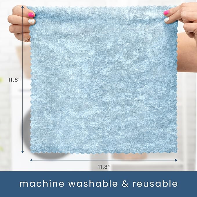 S&T INC. 50 Pack Microfiber Cleaning Cloth
