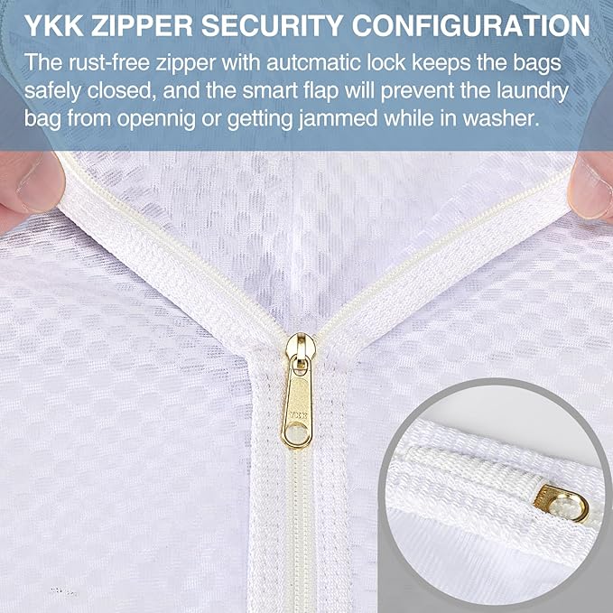 4 pcs Durable Honeycomb Mesh Laundry Bags
